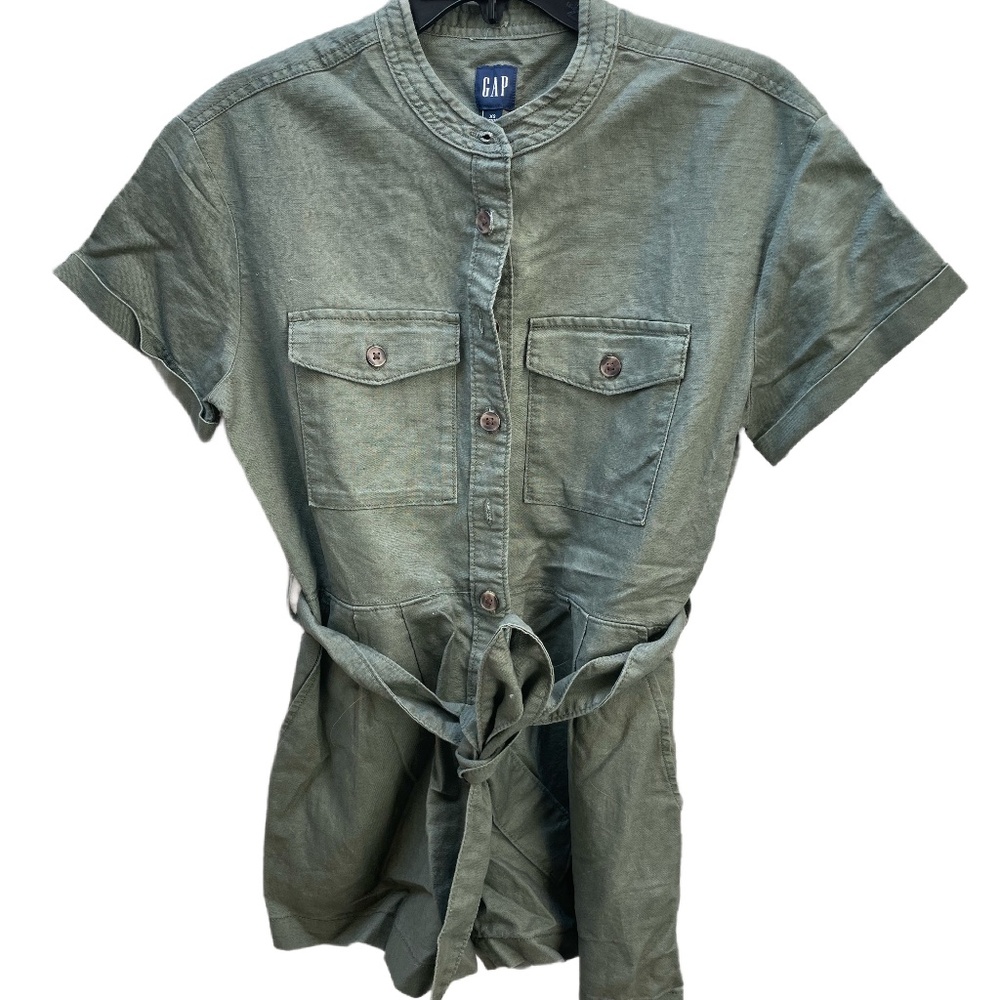 ❤️ GAP LINEN UTLITY ROMPER SHORT SET SIZE XS
